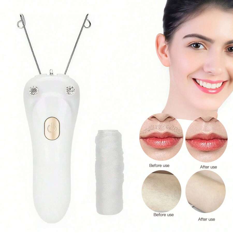 AXH. Women's White Painless & Facial Hair Remover - White - View 1
