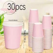 Bộ 20/40 cốc giấy nướng bánh Macaron màu hồng, dung tích lớn, dày dặn, chống dầu và chịu nhiệt, cốc đựng tráng miệng chất lượng cao dùng cho việc nướng bánh tại nhà, tiệc tùng, đám cưới, lễ tốt nghiệp và các buổi tụ họp khác. - Hồng - Xem 15