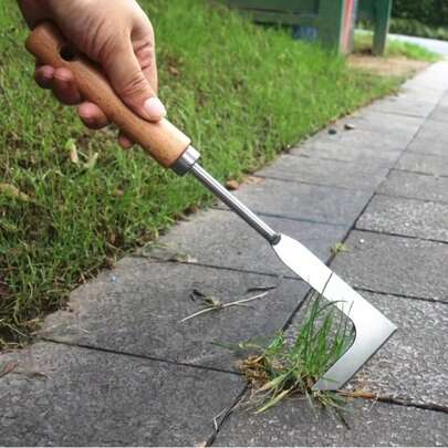 1pc Heavy Duty Carbon Steel Manual Weeder With Ergonomic Handle, Suitable For Lawn And Yard