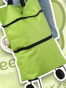 Xe đẩy mua sắm gấp gọn di động có bánh xe, xe đẩy hàng tạp hóa có thể gập lại, túi có bánh xe dùng trong siêu thị. - Nhiều màu - Xem 6