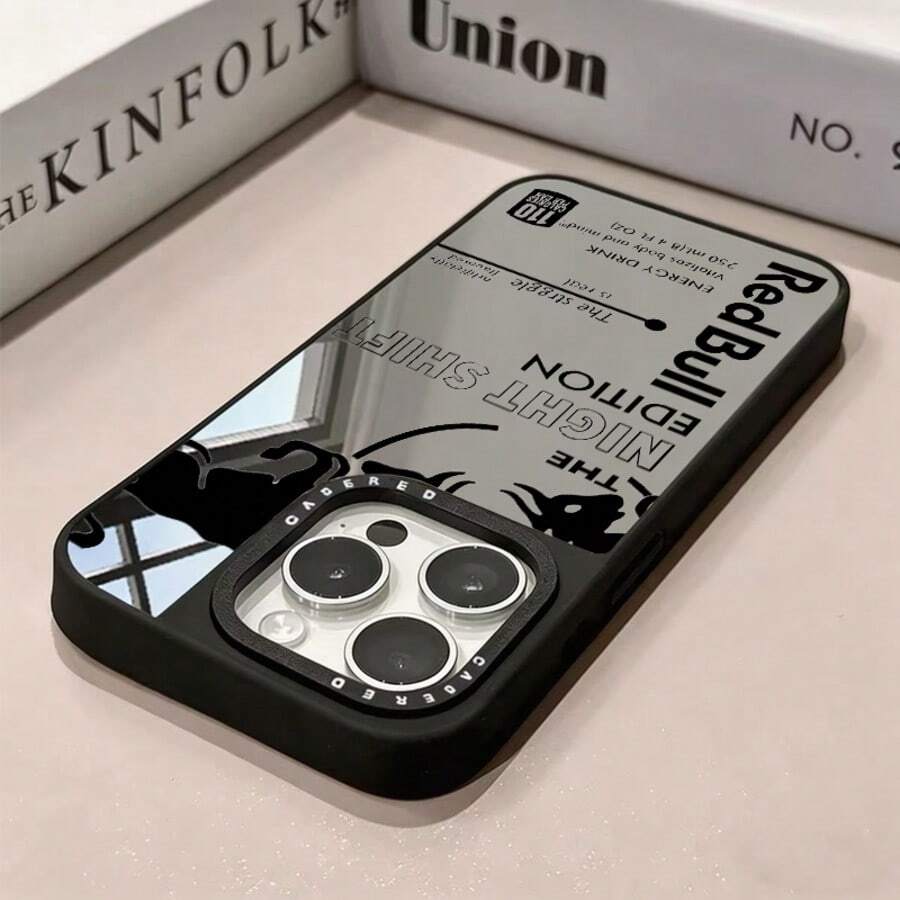 Ốp lưng điện thoại Black Mirror Letter Black Ox đa chức năng tích hợp gương trang điểm, thiết kế tối giản, chống rơi vỡ, bảo vệ toàn diện không bị ố vàng, phù hợp với các dòng điện thoại Apple AIR/17proMax/17pro/17/15ProMax/15Pro/15Plus/15/XSMax/XR/X/7Plus/7/16ProMax/16Pro/16Plus/16/14ProMax/14Pro/14Plus/14/13ProMax/13Pro/13/12ProMax/12Pro/12/11ProMax/11/15ProMax/Ultra Series - Nhiều màu - Xem 1