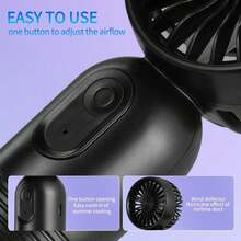 6pcs Portable Mini Fan Handheld Personal Small Fan With 3-Speed For Travel, Long-Lasting Rechargeable Fan, Rechargeable Fan, Rechargeable Portable Fan, USB Rechargeable Battery Operated Mini Fan - Style 4 - View 5