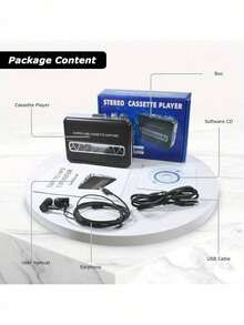 Máy nghe băng cassette cầm tay 1 chiếc, tích hợp loa, dùng nguồn USB và pin, kèm tai nghe, tương thích với máy tính xách tay/máy tính để bàn, chuyển đổi băng âm thanh kỹ thuật số sang MP3, lý tưởng cho giải trí, du lịch và thể thao. - Nhiều màu - Xem 6