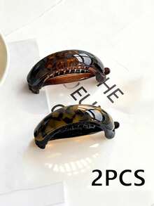 6pcs/3pcs/1pc Set Women Fashion Elegant Acetate Fiber Banana Hair Clips, Simple Ponytail Clips, Twist Clips, Horizontal Clips, Suitable For Party, Daily Wear, Holiday Gifts, Head Accessories, Hair Accessories For Women, Hairpin - Multicolor - View 13