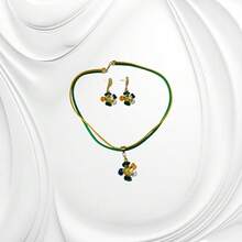 Copa Brasil Necklace Set - ngọc lam nhiều màu - Xem 3