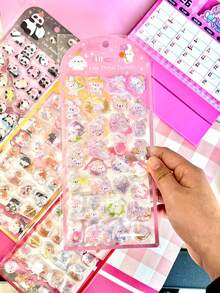 Cartoon Drop 3D Relief Stickers Journaling DIY Diary Stationery Sticker Decor School Supplies Gift - Multicolor - View 11