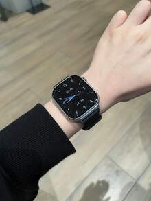 1pc Rose Pattern Silicone Watch Band, Suitable For Watch 4/5/6 Active - Black - View 2