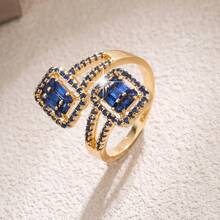 1pc Fashionable Women's Shiny Double-Horn Design Ring, Luxury High-End Style, Suitable For Daily, Party And Banquet Wear - Ring - View 17