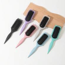 1pc Hair Brush, Boar Bristle Curling Brush For Styling, Newest 2025 Design Hair Brush To Define And Shape Curls, Ideal For Women To Style Curly Hair - 粉色 - 查看 6