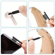 助听器清洁套装，包含耳垢清除环和磁性清洁刷，适用于耳塞和助听器 - 彩色 - 查看 4