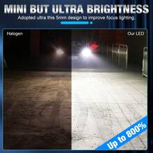 2个200W 60000LM 360° LED大灯灯泡 H1 H7 H11 9005 HB3 9006 HB4 6000K 白色即插即用汽车大灯 - A - 查看 8