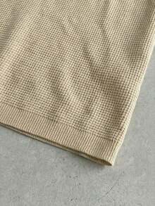 Top Polo de Malha Waffle de Cor Sólida GRDR, Casual - Damasco - Visão 8