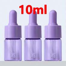 2pcs/Set 5ml/10ml Purple Dropper Bottles, Refillable Purple Cap Glass Bottles For Essential Oils, Cosmetics, Aromatherapy - View 5