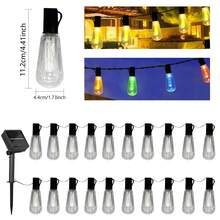 1 Pc 20/10 Bulb Fairy Outdoor String Lights, Waterproof Lamps, Vintage Bulb String - Solar-Powered LED Light String, Outdoor Decoration Lighting, 8 Modes, Suitable For Fences, Courtyards, Gardens, Dances, Weddings, Parties, Camping, Christmas Trees - String Lights - View 11
