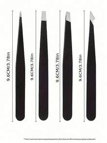 专业镊子套装，迷你旅行镊子，面部毛发镊子，眉形修饰精密镊子，适合敏感肌肤 - 多色 - 查看 3