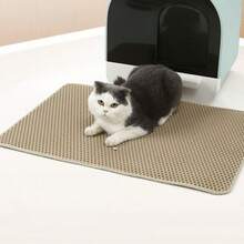EVA Cat Litter Mat, Anti-Slip Waterproof Litter Trapping Double Layer Pet Mat - Multicolor - View 5