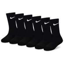 Nike Dri-FIT Performance Basic Crew Socks 6Pack Kids UNR019-023 - Black - View 1