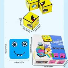 4-In-1 Plastic Puzzle Cube & Bell Set, Face Changing Pattern, Suitable For 1-4 Players, Family Party Game, Easter, Halloween, Christmas Gift (Holiday Party), Romantic Couple Game - Face Changing  Board Game - View 10