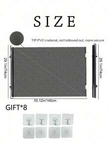 1个便携式黑色宠物安全狗围栏门，自动伸缩，狗隔离网，猫狗安全围栏，提供玩耍和休息空间，防刺穿宠物用品，易于清洁，方便携带，节省空间，宠物围栏网，可伸缩卷帘门，猫围栏，狗围栏 - 彩色 - 查看 19