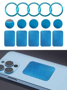 5入/20入/50入組超薄圓形磁性金屬板，帶黏貼，用於汽車手機支架 - 藍色 - 查看 17