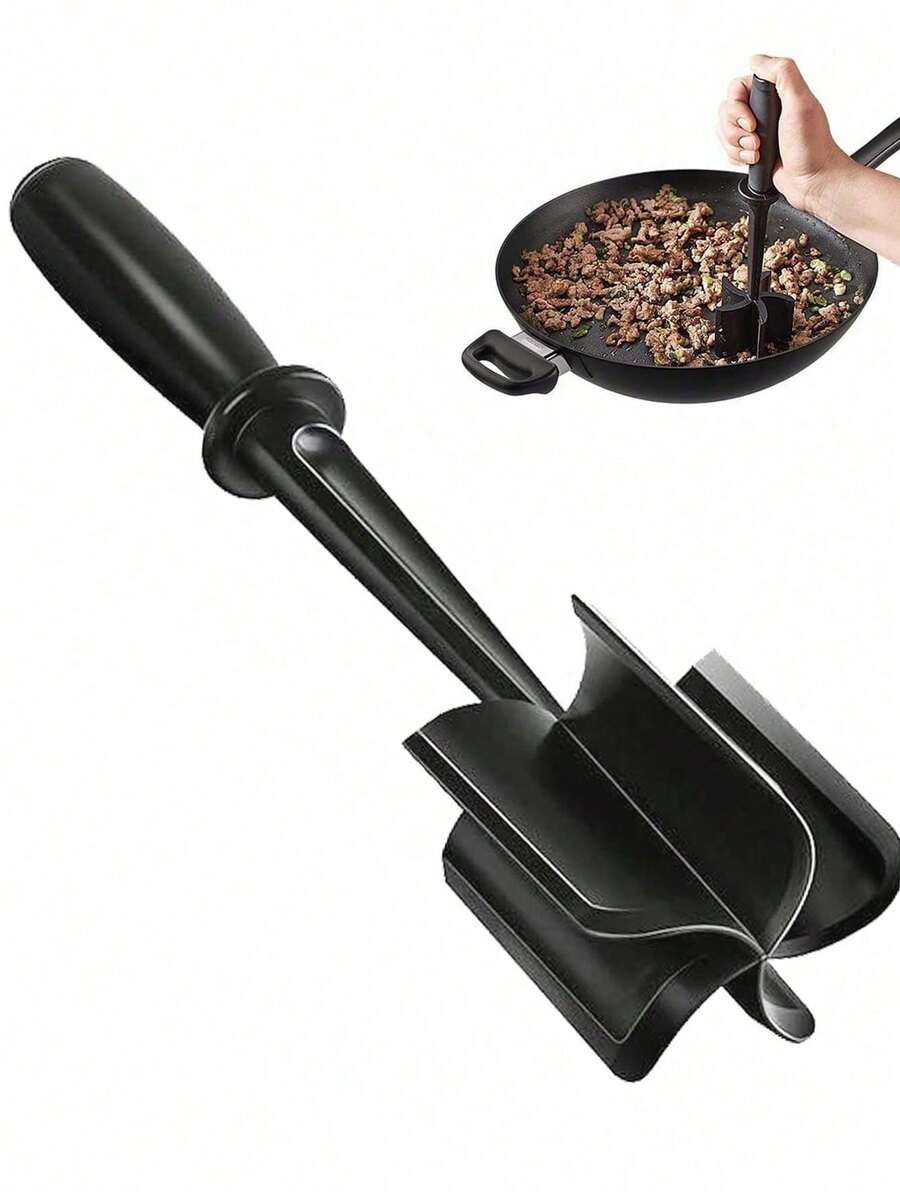 1 máy xay thịt màu đen, máy xay thịt cầm tay bằng nylon chịu nhiệt, máy trộn thịt bò, máy trộn có lớp chống dính, dụng cụ trộn khoai tây tại nhà.