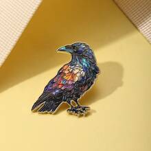 Crow Enamel Brooch Pin Fashion Dinosaur Decorative Brooches Ornaments Lapel Bag Badges Jewelry Gifts - Multicolor - View 6