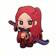 1 chiếc phụ kiện trang trí giày bằng nhựa PVC mềm dẻo, có thể tháo rời, chủ đề săn phù thủy. - Nhiều màu - Xem 4