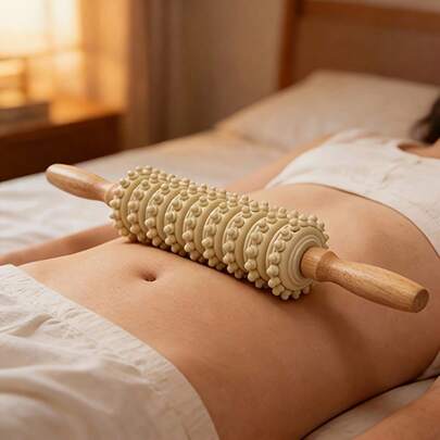 1pc 9-Roller Handheld Massage Stick, Suitable For Arms, Legs, Thighs And Back, Ergonomic Handle For Full Body Shaping, Muscle Relaxation And Fatigue Relief, Compact And Full Body Relaxation Roller, Deep Tissue Massage, Suitable For Office Workers, Deep Tissue Massage, Handheld Massager, Lightweight Massager, Design, Self-Massage Tool, Therapy Massager, Home Users, Fitness Enthusiasts