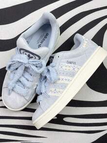 Giày thể thao nữ adidas Originals CAMPUS 00s dáng thoải mái, mũi tròn, màu xanh nhạt - Màu xanh nhạt - Xem 4