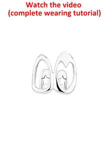 1 Set Fashion Women's Hip Hop Crystal Hollow Heart & Hollow Teeth Grillz, Carnival Party Accessories, Valentine's Day Couples Gift, Unisex - Multicolor - View 11