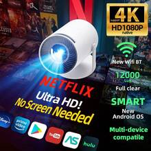 HUASHIJIE Máy chiếu thông minh 5G băng tần kép 1080P mới năm 2025, máy chiếu rạp chiếu phim gia đình 4K Ultra HD cho phòng ngủ, máy chiếu nhỏ gọn cho gia đình, văn phòng, ngoài trời, cắm trại, học trực tuyến, phòng khách, ký túc xá. - Phích cắm loại C của EU (220-240V) - Xem 12