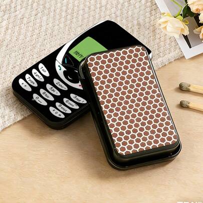 1pc Classic Retro Telephone Pattern Matchbox, Iron Matchbox, Portable Matchbox, Durable Metal Sliding Cover Box, Crush-Resistant And Wear-Resistant, Portable Mini Storage Box, Small Accessory Storage Iron Box, Black Metal Box, Matches Not Included - Essential Smoking Accessory For Smokers, Suitable For Parties, Birthdays, Valentine's Day, Christmas, Family Gatherings