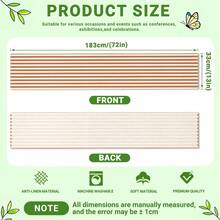 1pc Bohemian Minimalist Caramel Brown Striped Pattern Illustration Table Runner, 100% Polyester Linen-Like Texture, Machine Washable, Fade-Resistant, Wrinkle-Resistant, Soft, Suitable For Dining Room, Tea Room, Living Room, Rectangular 13"X36"/13"X72"/13"X108" - Khaki - View 13