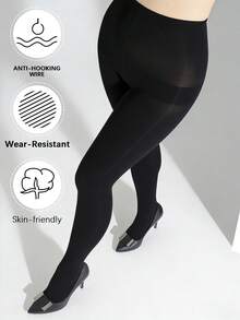 Women's Spring And Summer Black Tight Pantyhose, High-Waisted Abdomen, Slim And Beautiful Legs - Clear - View 5