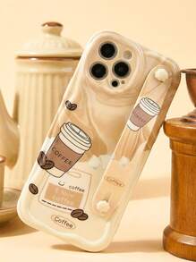 1 件时尚腕带笑脸加厚防震手机保护壳带支架，兼容 和三星设备 - 彩色 - 查看 2