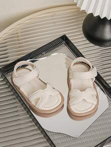 Kids Sandals, New Summer Style, Unisex Toddler Soft Bottom Non-Slip Hook And Loop Beach Shoes - White - View 2