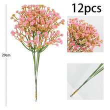 40 件/20 件/12 件/6 件塑料人造满天星花束 - 逼真纹理人造花，人造满天星花，大尺寸人造蓝色满天星花，母亲节，复活节 - 粉色 - 查看 10