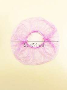 100pcs Disposable Transparent Hair Dyeing Cap, Extra Large & Thick, 9.45inch - Multicolor - View 5
