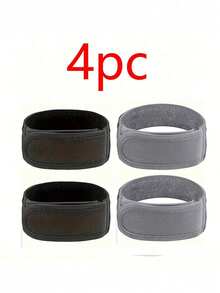 4Pcs No Buckle Elastic Belt For Women Men Unisex Stretch Belt For Pants Jeans Casual Buckle Free Adjustable Invisible Belt - 2pc Black + 2pc Gray - View 3