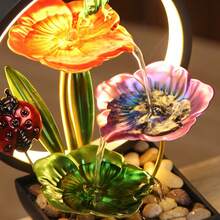 USB Powered Forged Iron Zen Waterfall Fountain With Halo And Cascading Water Flow - Indoor Tabletop Fountain, Natural Plant And Animal Shapes, Soothing Sound, Plug-In Home Decoration For Living Rooms, Offices, Bedrooms - Ideal Christmas/Halloween Gift (Cast Iron Structure, No Battery/No Pool Operation), Indoor Fountain, Rechargeable Tabletop Fountain, Garden Outdoor Fountain, Outdoor Fountain, Home Indoor Tabletop Fountain - JR120LED - 查看 5