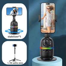 FANGTUOSI Stabilizer 360°Auto Face Tracking AI Gimbal All-In-One Desktop Phone Holder Tripod For Smartphone Video Vlog Live - Option 2 - View 10