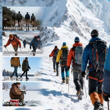 5 Claw Universal Non-Slip Gripper Spikes, 2026 New Ice Traction Cleats Walk Traction, Anti-Skid Snow Ice Grips Steel Nails Traction Cleats For Hiking Climbing - Black - View 8