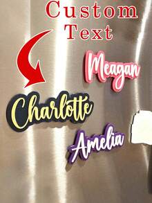 Elegant Name Fridge Magnets, Family Name Magnets, Locker Name Magnets, Personalized Fridge Name Stickers, Multiple Colors Available!, Housewarming Gift - F-word Fridge Magnet - View 7