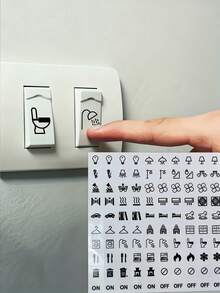 Switch Labels - Essential For Your Home, Suitable For Lighting, Fan And Heating Control. These Self-Adhesive Stickers Are Oil-Resistant, Easy To Use, And Perfect For Bedrooms, Bathrooms, Kitchens, Garages, And Laundry Rooms. - Multicolor - View 2
