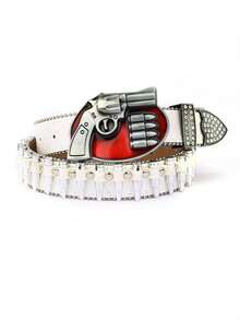 1个男士子弹形皮带扣，时尚街头嘻哈亚文化元素皮带 - A - 查看 25