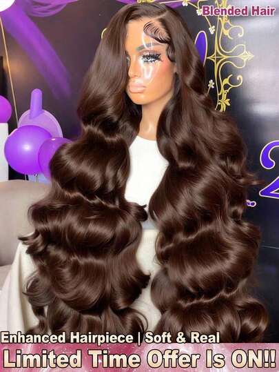 34 Inch 200% Density Body Wave HD 5*5 13*4 Lace Front Wigs With Natural Hairline - Ear To Ear Pre Cutting Pre Pulling Pre Ironing Loose Wave HD Transparent Lace Frontal Wigs Glueless Around Baby Hair - #4 Chocolate Brown Color Wear And Go Brazilian Remy Pre Plucked Pre Bleached Middle Part Wigs Frontal Glueless - Easy-To-Wear Real Hair No Glue Needed No Skills Human Frontal Hair Wigs Glueless Weaves Wigs For Women Daily Use Blended Hair