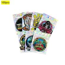 100个7*10厘米宇航员图案混合装1克防异味铝箔袋 - 可重复密封拉链袋，带密封圈，适用于食品储存包装、礼品包装，全息激光表面处理 | 耐用塑料袋 - 彩色 - 查看 11