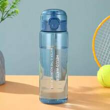 1 pièce Bouteille d'eau de sport étanche 780 ml, indispensable pour la rentrée scolaire - Restez hydraté toute la journée, énergique, parfait pour le yoga d'été, les sports, réutilisable, avec marqueur de temps, inspirant, bouteille d'eau de fitness, mug de voyage, bouteille d'eau en plastique portable, ustensile de boisson, cadeau parfait pour Halloween et Noël pour les adultes et les étudiants - Multicolore - Voir 15