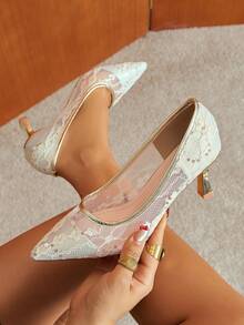 Fashionable Breathable High Heels For Women - Light Gold - View 2