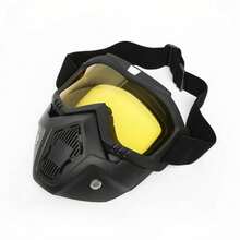 Full Face Clear Fogproof Protective Goggles For Electric Welding, Versatile Windproof Face Shield EOH4 - Yellow - View 1